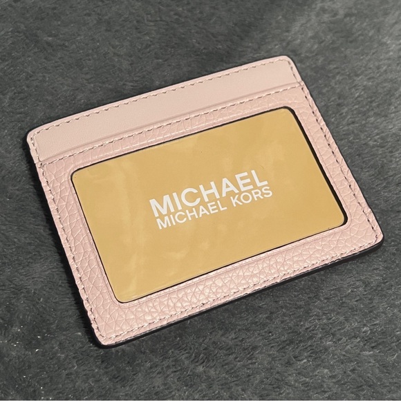 NWT MICHAEL KORS JET SET TRAVEL CARD HOLDER IN POWDER BLUSH - Picture 3 of 8